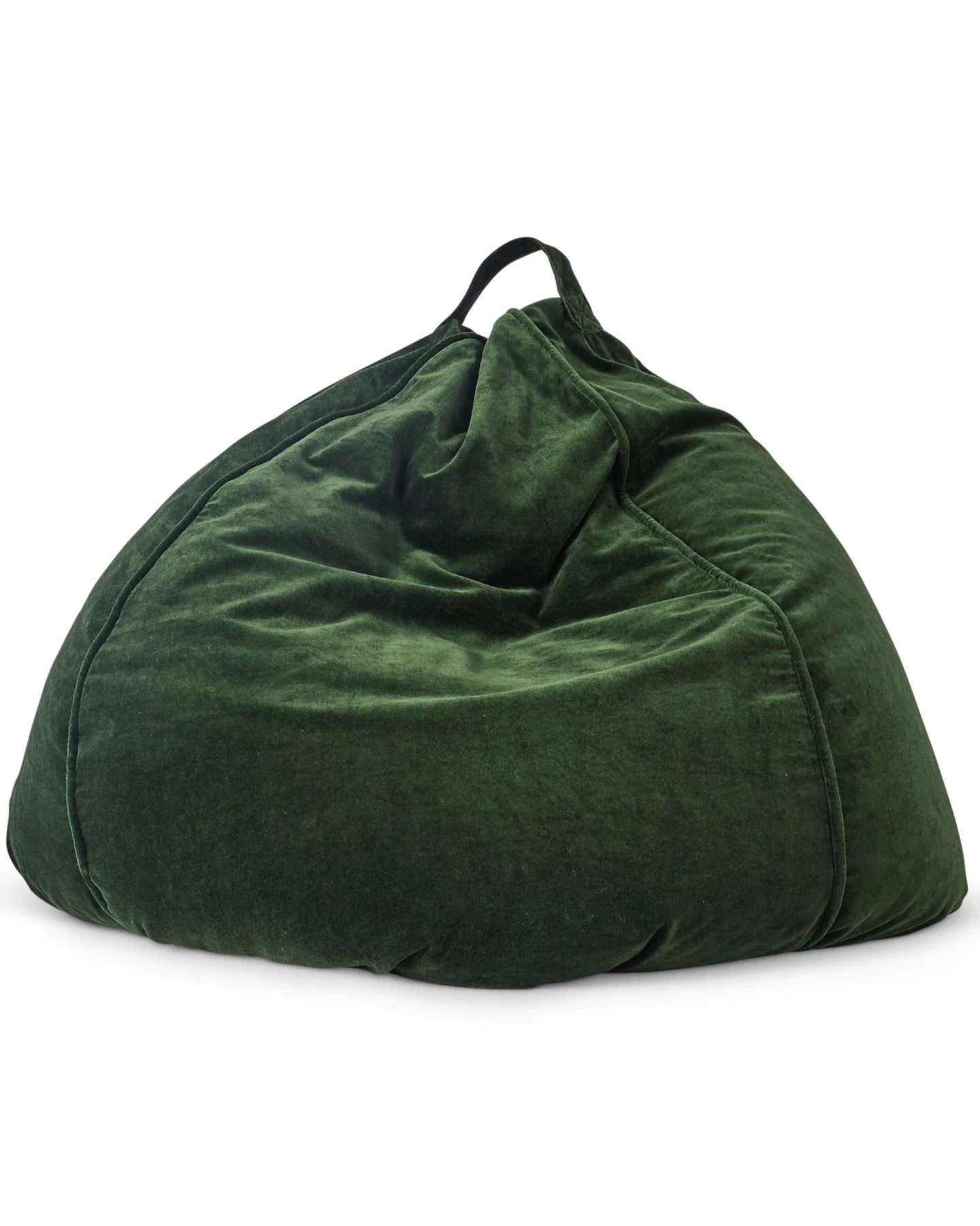 Green velvet bean bag hotsell