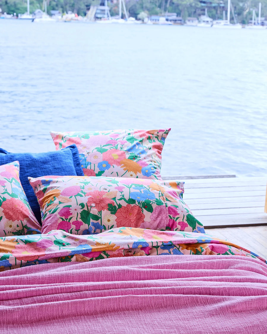 Follow The Sun Organic Cotton European Pillowcase Set - Kip & Co.