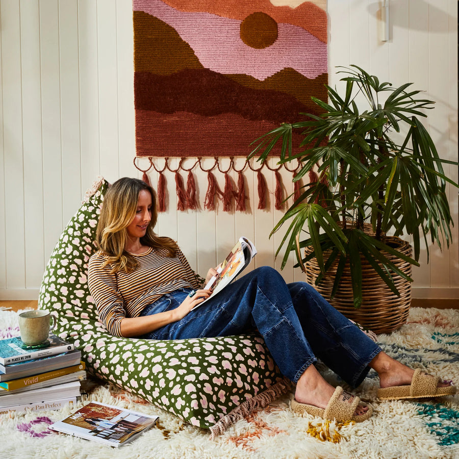 Lago Printed Bean Bag - Sage & Clare