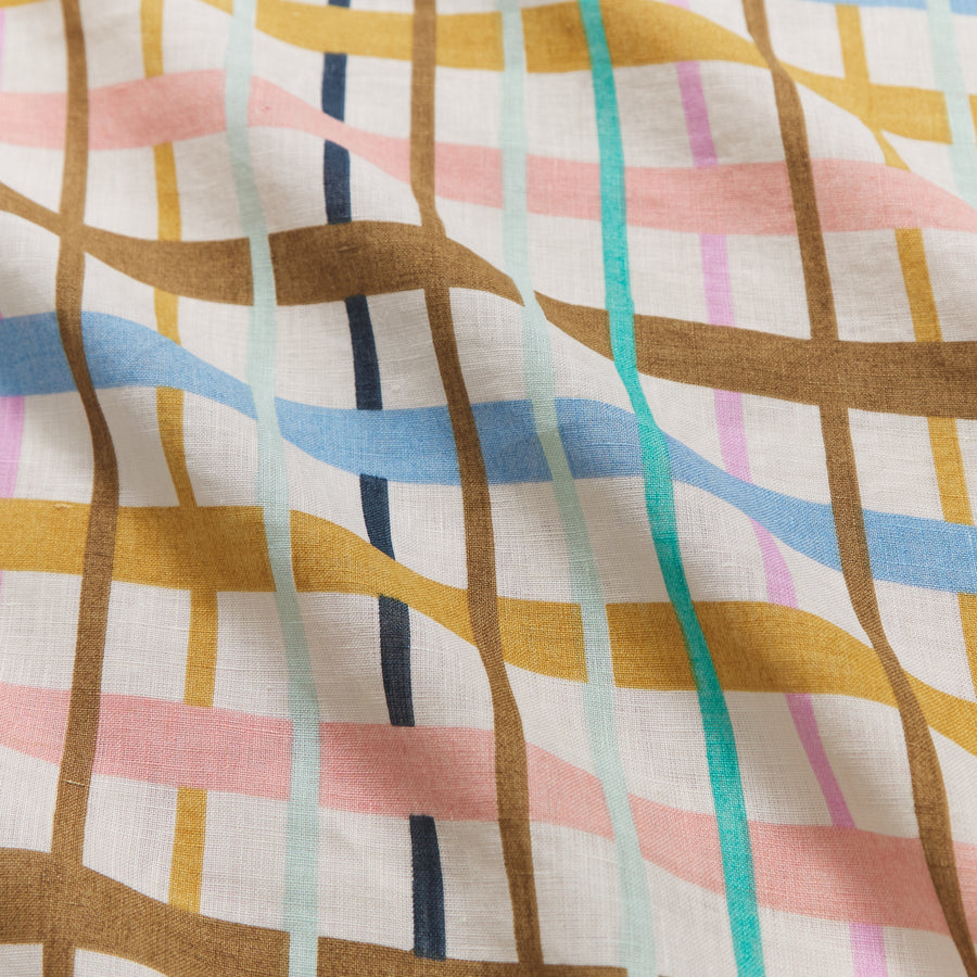 Cady Check Linen Quilt Cover - Sage & Clare