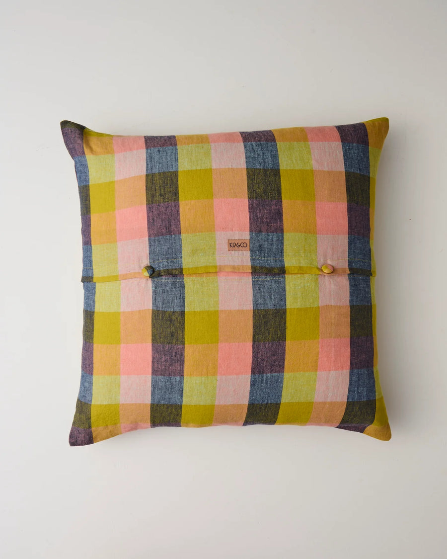 Florida Tartan Linen European Pillowcase Set - Kip & Co.