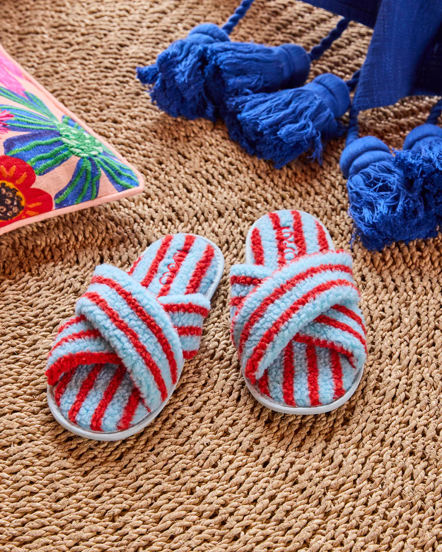 Hamilton Stripe Sherpa Adult Slippers - Kip & Co.