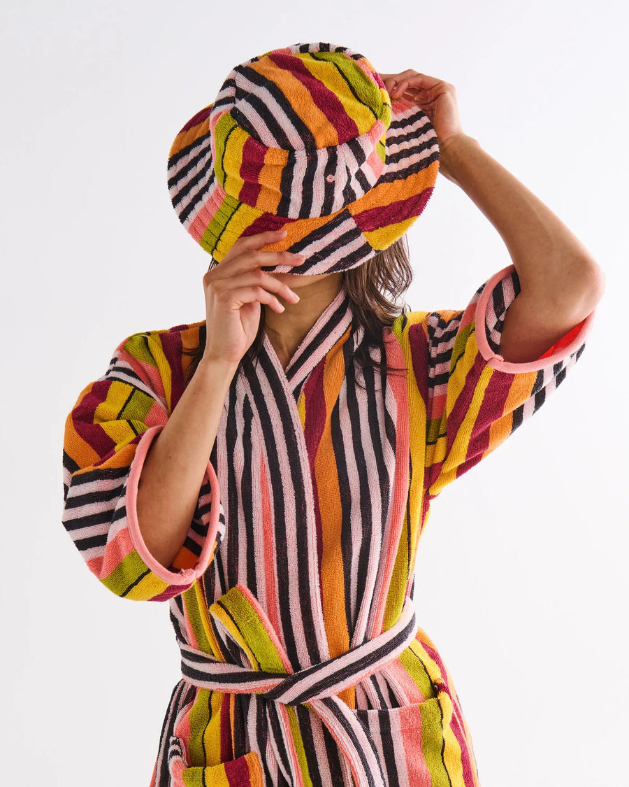 Casablanca Stripe Terry Mini Bath Robe - Kip & Co.