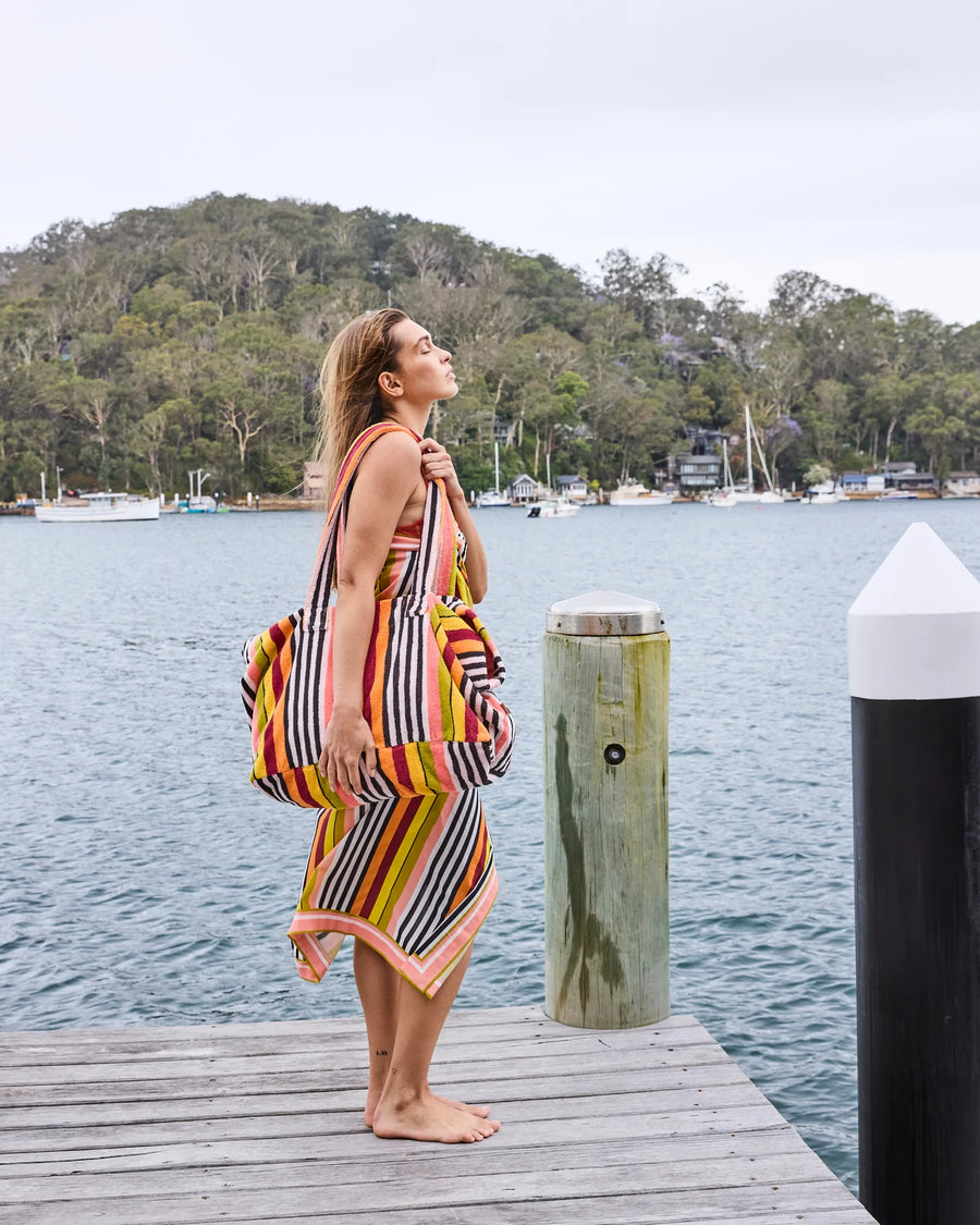Casablanca Stripe Terry Oversized Beach Bag - Kip & Co.