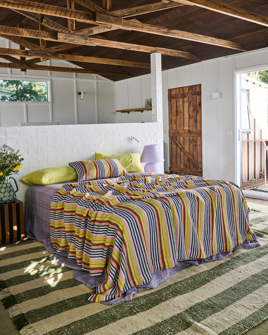 Moss Stripe Jute Rug - Kip & Co.