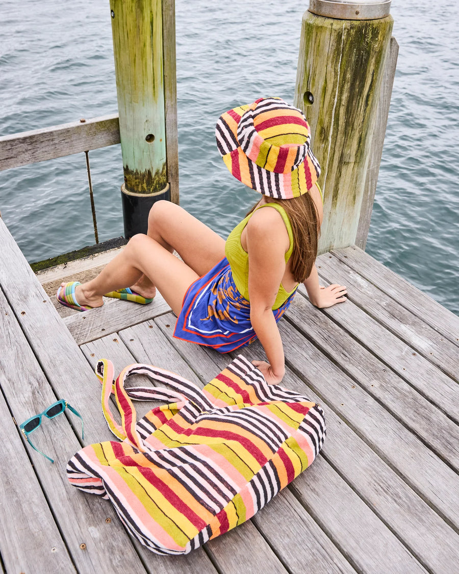 Casablanca Stripe Terry Oversized Beach Bag - Kip & Co.