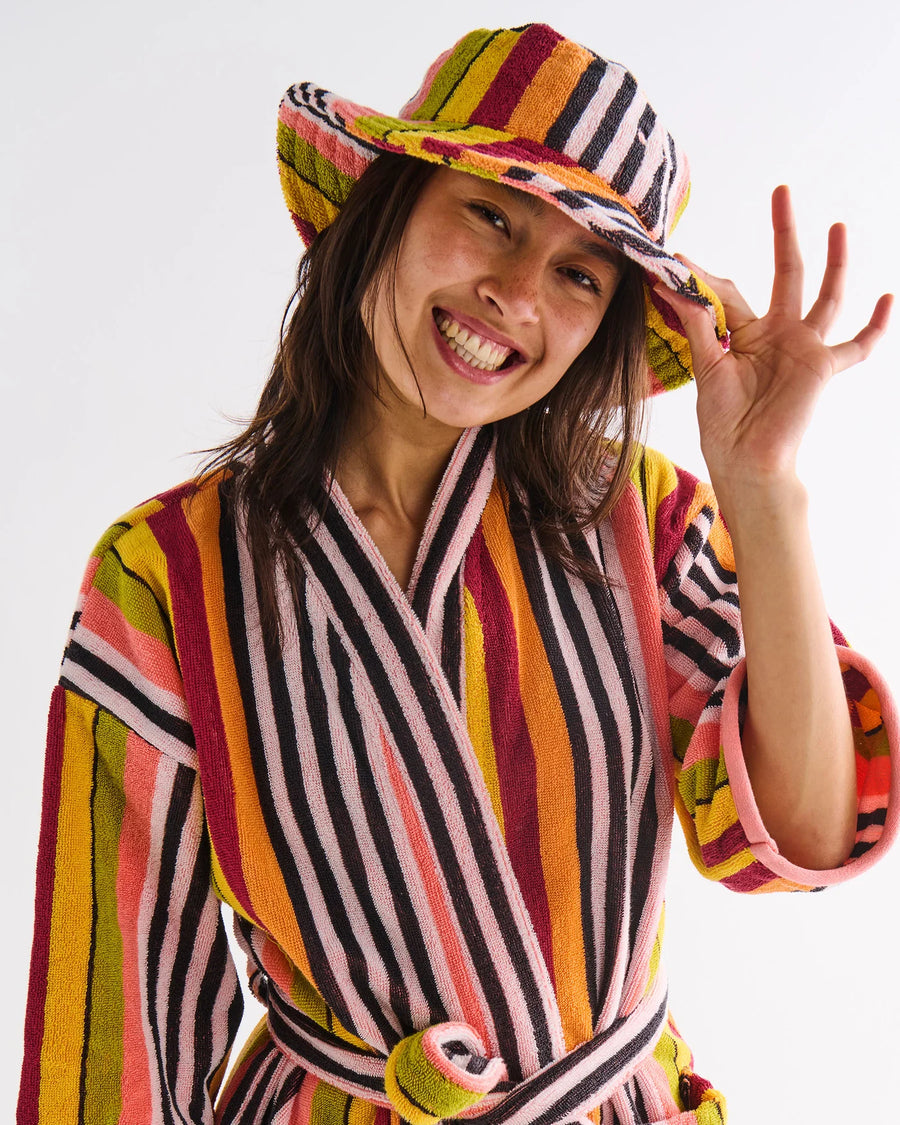 Casablanca Stripe Terry Mini Bath Robe - Kip & Co.