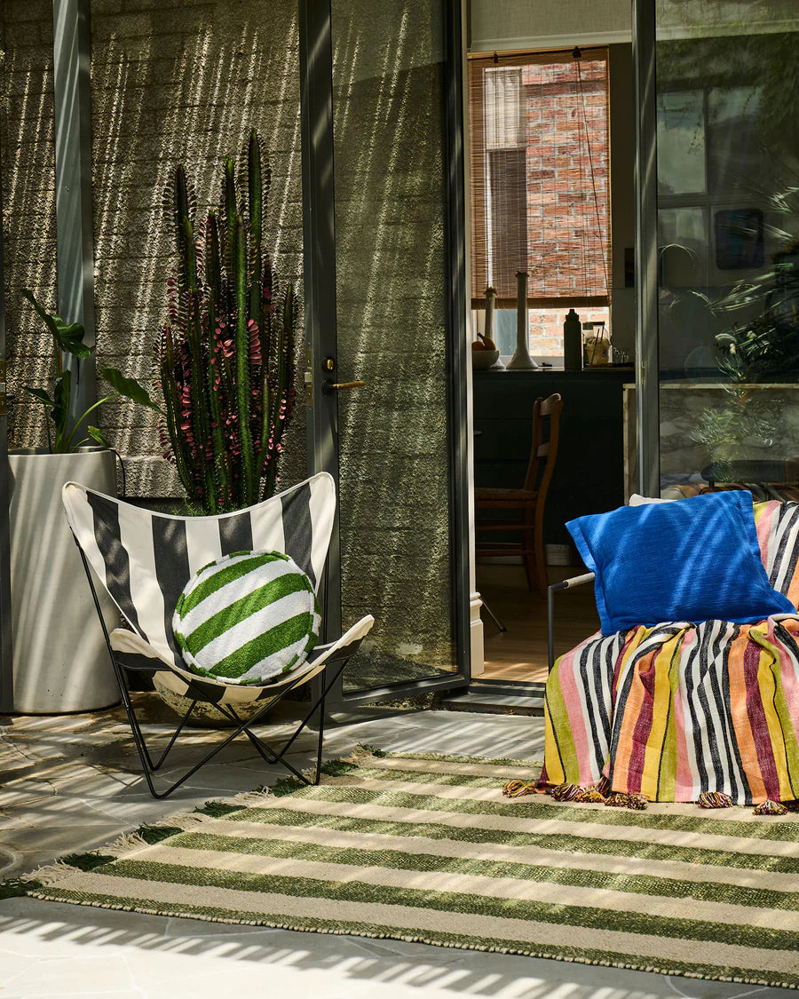 Moss Stripe Jute Rug - Kip & Co.