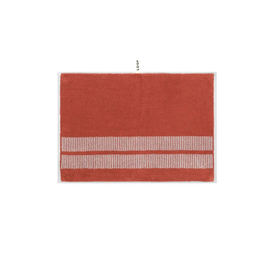 Terracotta/Stone Hand Towel - Dual Dash - Loop Home