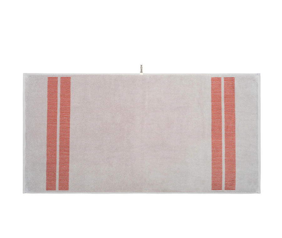 Terracotta/Stone Bath Towel - Dual Dash - Loop Home