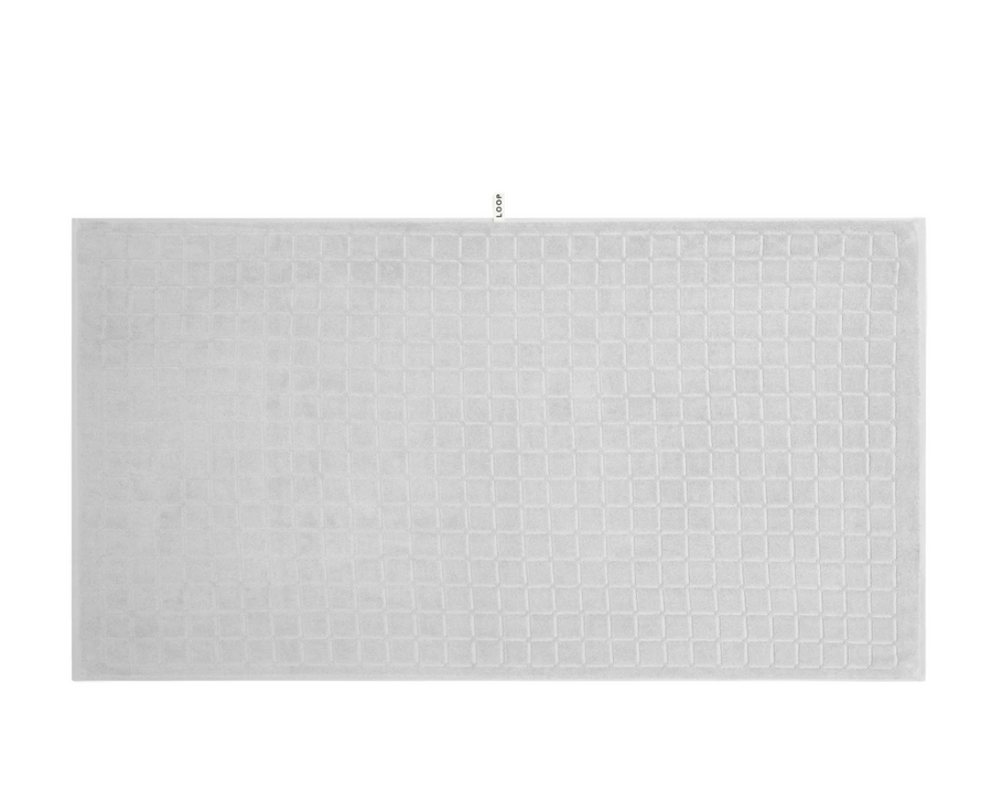 Stone Bath Sheet - Raised Grid - Loop Home