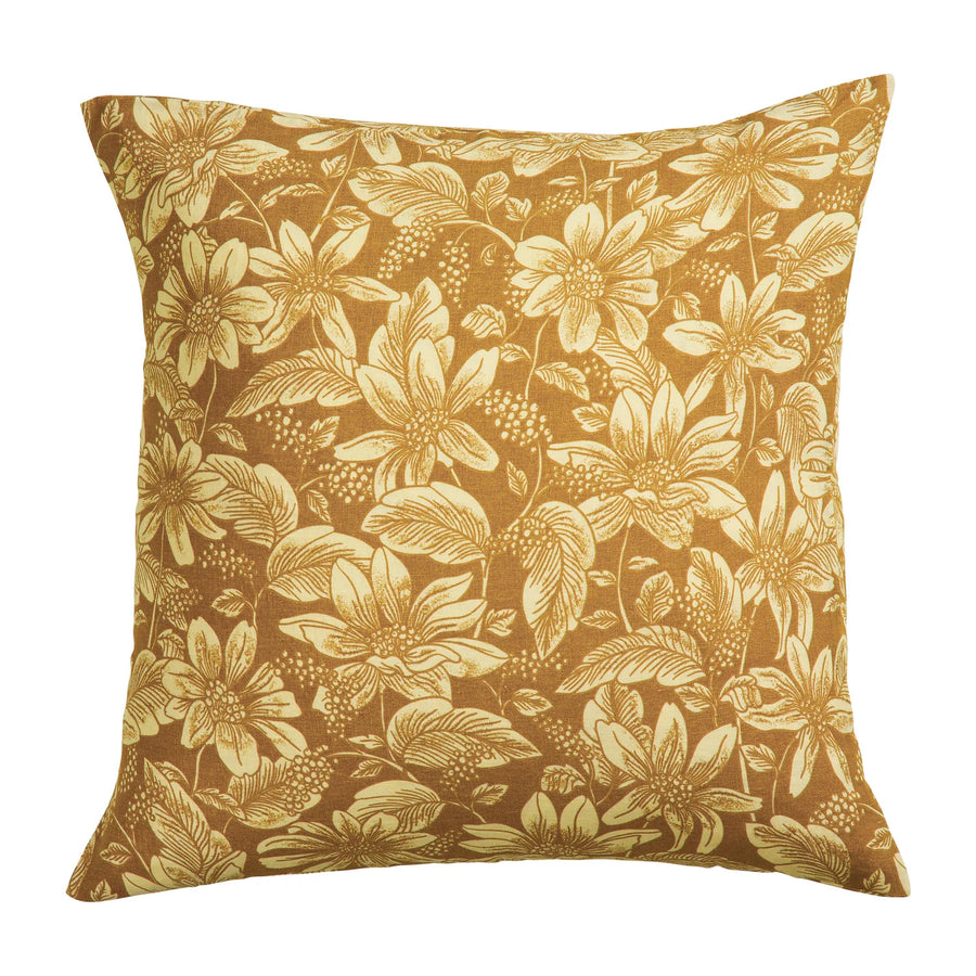 Amrita Linen Euro Pillowcase Set - Ginger - Sage & Clare