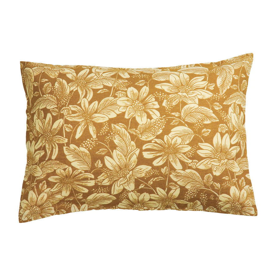 Amrita Linen Pillowcase Set - Ginger - Sage & Clare