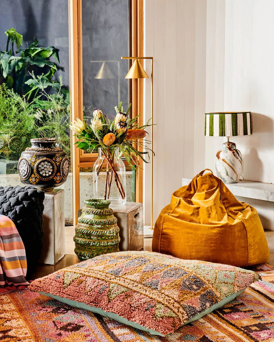 Pecan Velvet Beanbag - Kip & Co.
