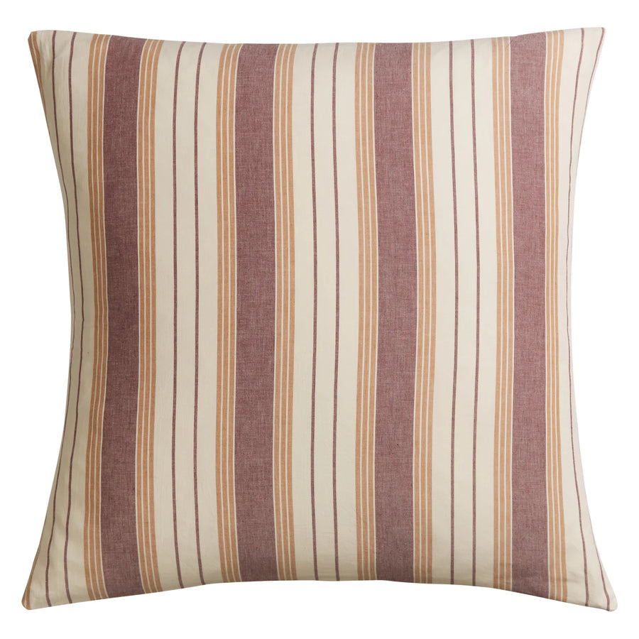 Brigitte Cotton Euro Pillowcase Set - Mahogany - Sage & Clare