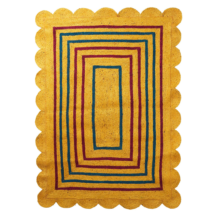 Burnet Jute Rug - Mustard - Sage & Clare