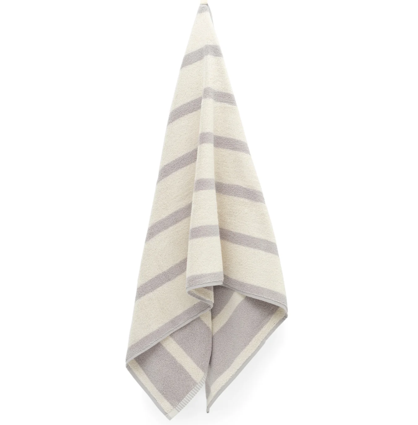 Butter/Stone Bath Towel - Bold Stripe - Loop Home – Ro Haus