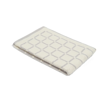 Butter/Stone Hand Towel - Grid - Loop Home