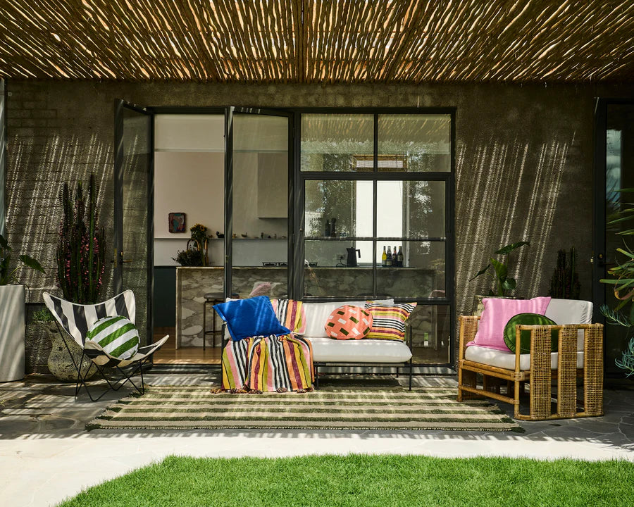 Moss Stripe Jute Rug - Kip & Co.