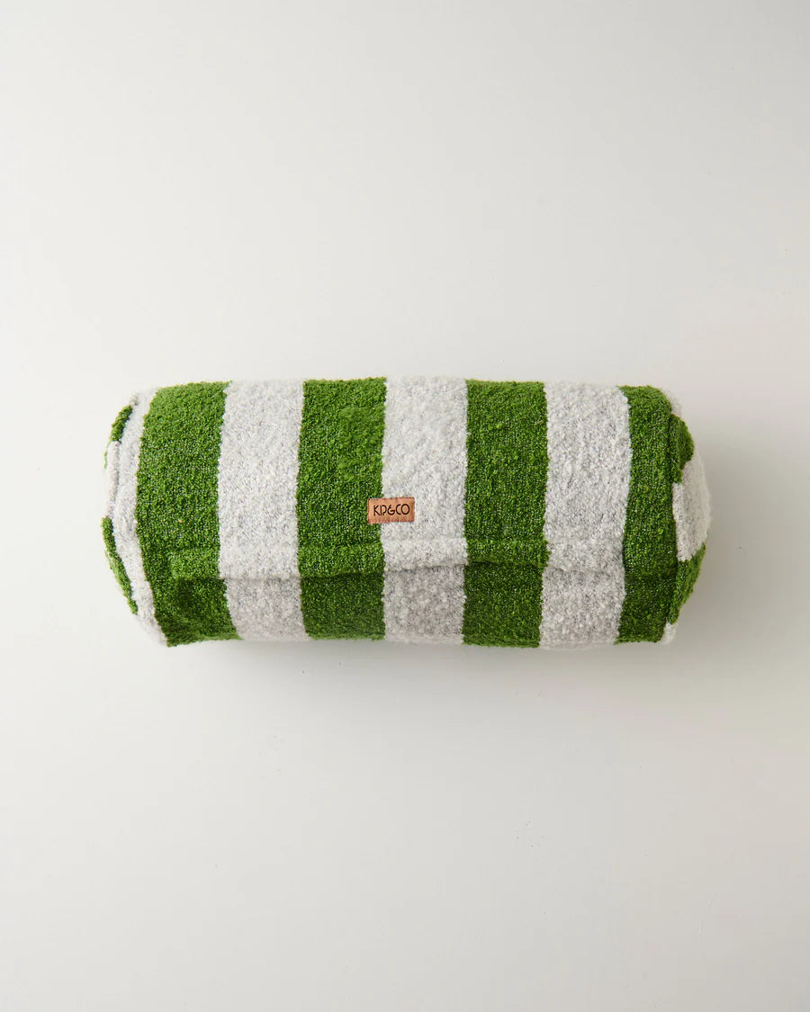 Moss Stripe Boucle Bolster Cushion - Kip & Co.