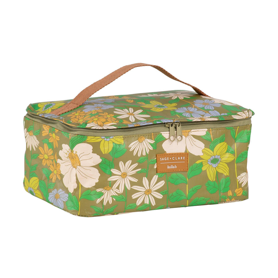 Classic Toiletry Stash Bag - Floria - Sage and Clare x Kollab