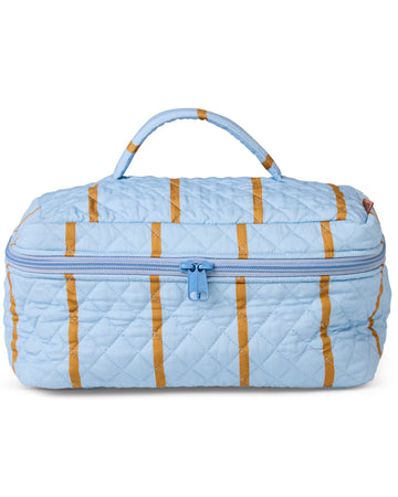 Como Stripe Quilted Cotton Toiletry Case - Kip & Co.