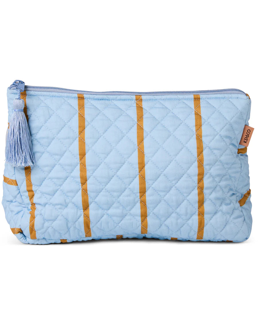 Como Stripe Quilted Cotton Toiletry Purse - Kip & Co.