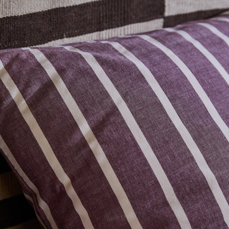 Abrielle Cotton Euro Pillowcase Set - Mahogany - Sage & Clare