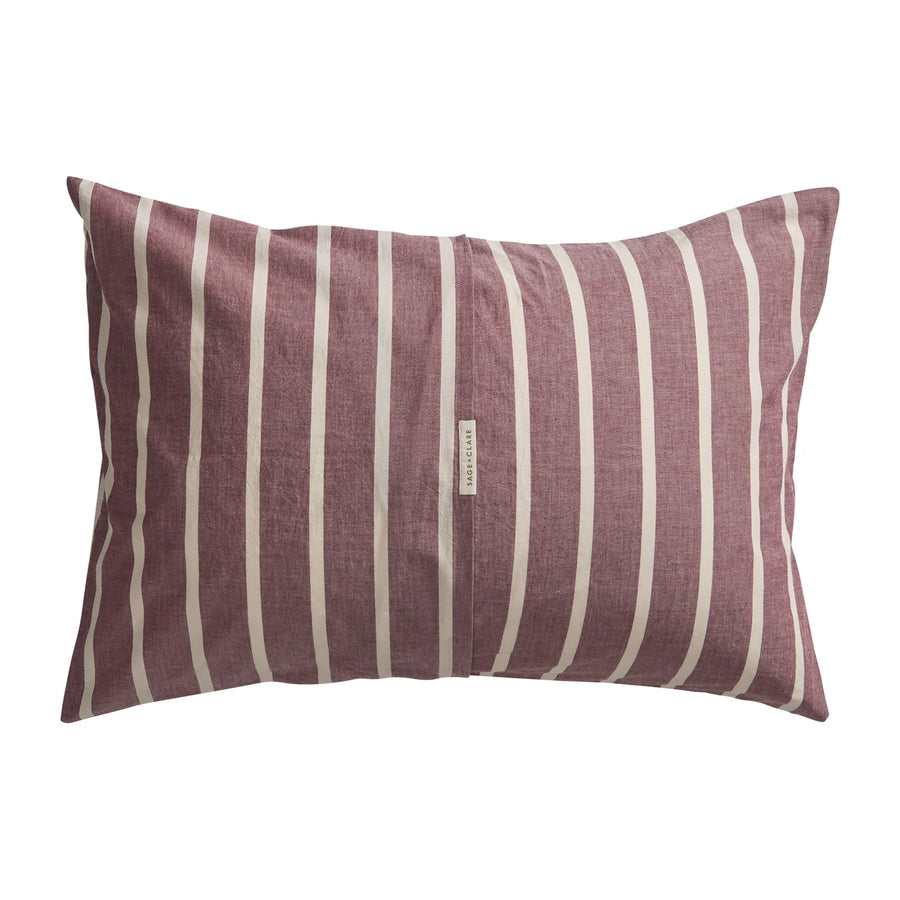 Abrielle Cotton Pillowcase Set - Mahogany - Sage & Clare