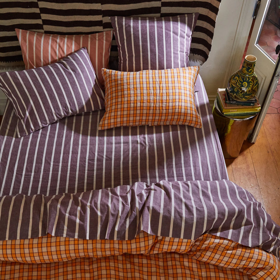 Abrielle Cotton Pillowcase Set - Mahogany - Sage & Clare