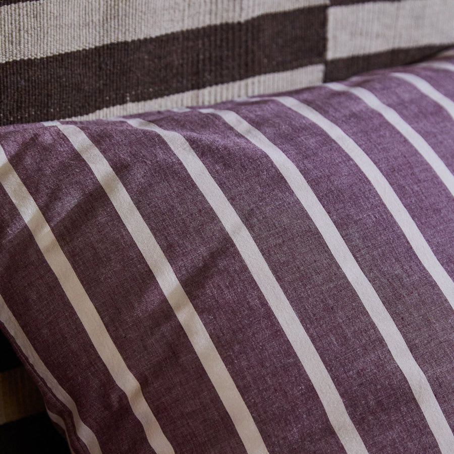 Abrielle Cotton Pillowcase Set - Mahogany - Sage & Clare