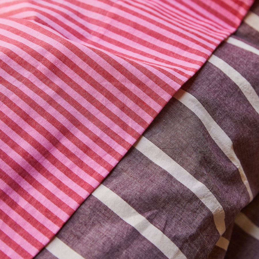 Abrielle Cotton Quilt Cover - Mahogany - Sage & Clare