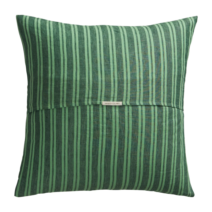 Nadine Linen Euro Pillowcase Set - Forest - Sage & Clare