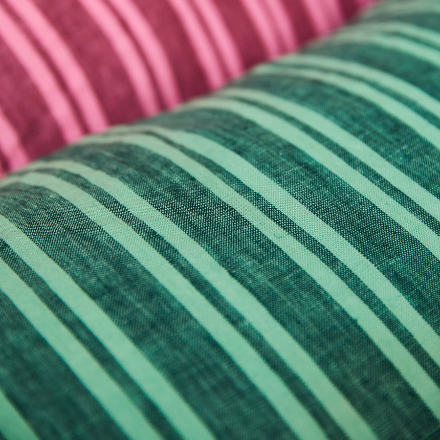 Nadine Linen Euro Pillowcase Set - Forest - Sage & Clare