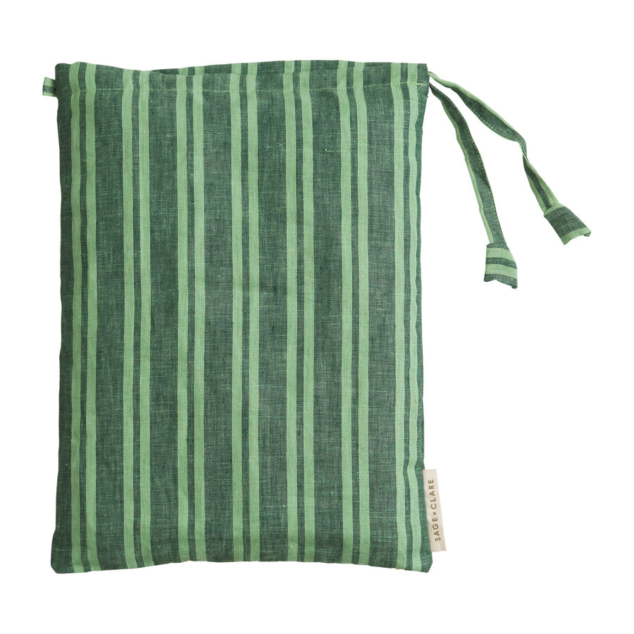 Nadine Linen Euro Pillowcase Set - Forest - Sage & Clare