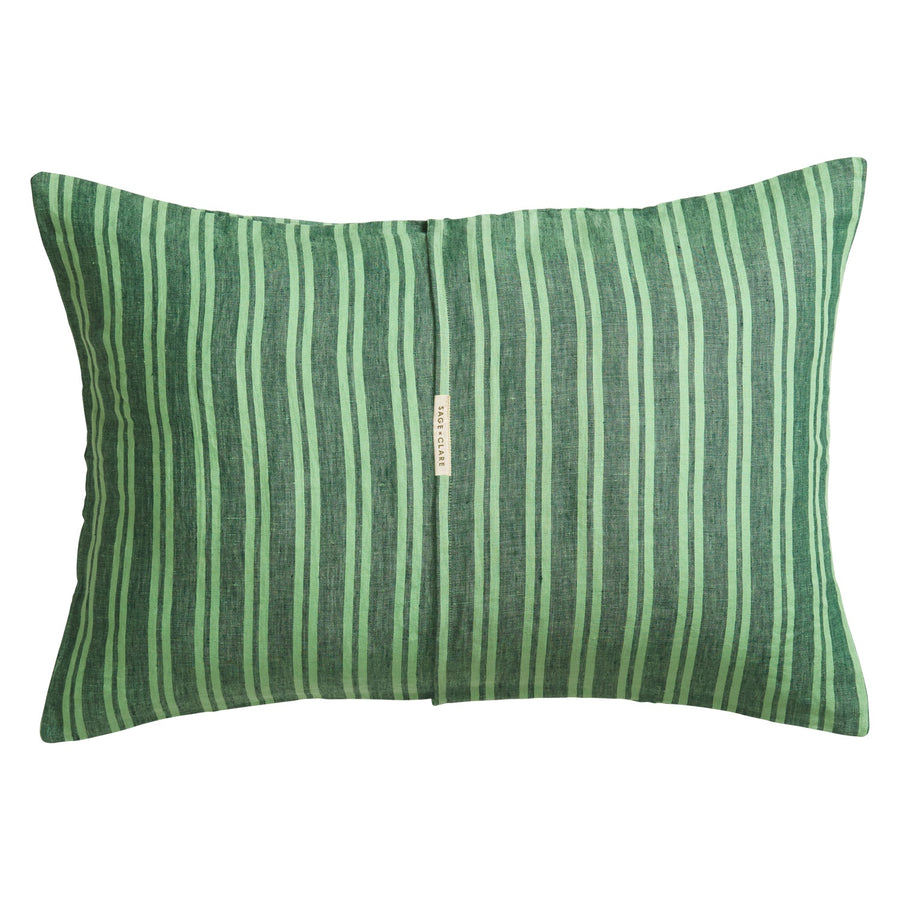Nadine Linen Pillowcase Set - Forest - Sage & Clare
