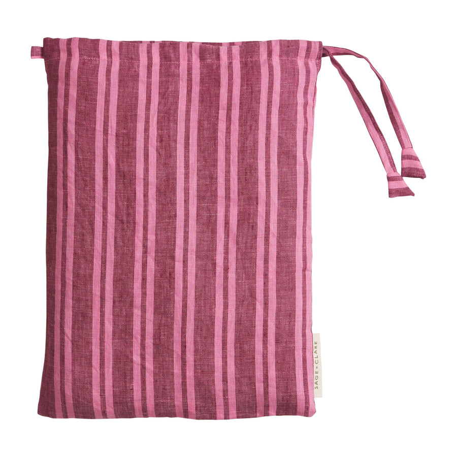 Nadine Linen Pillowcase Set - Mahogany - Sage & Clare