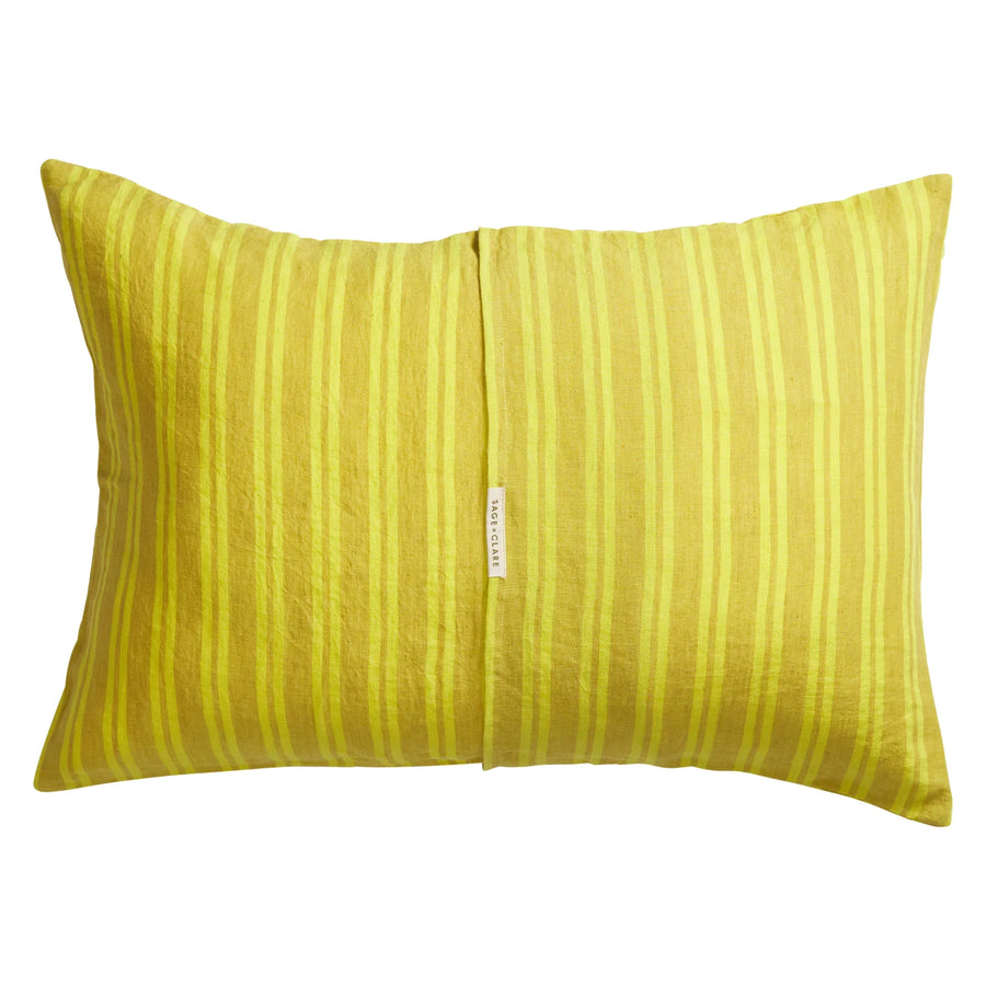 Nadine Linen Pillowcase Set - Olive - Sage & Clare