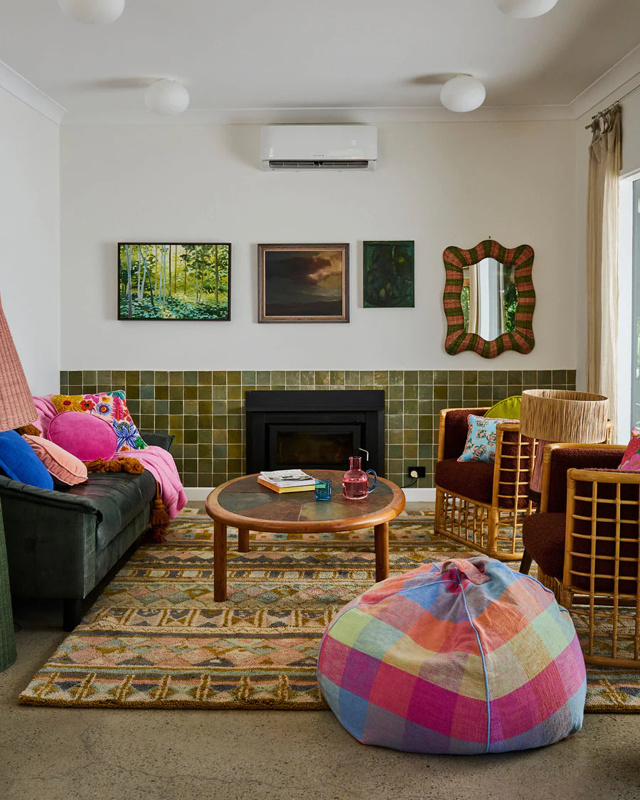 Ponza Tartan Woven Beanbag - Kip & Co.