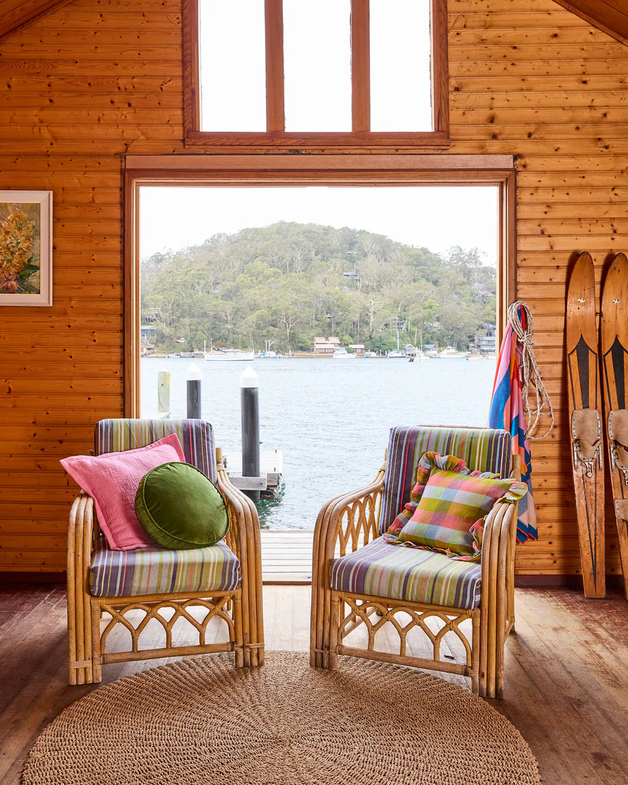 Campsite Velvet Pea Cushion - Kip & Co.