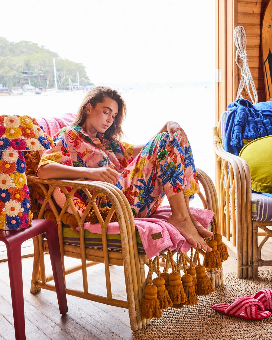 Sunset Delight Tassel Throw - Kip & Co.