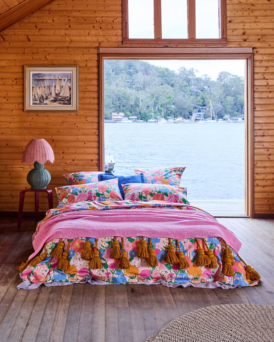 Sunset Delight Tassel Throw - Kip & Co.