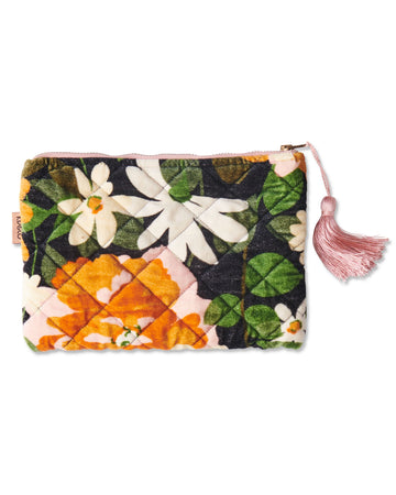 Dreamy Floral Velvet Cosmetics Purse - Kip & Co.