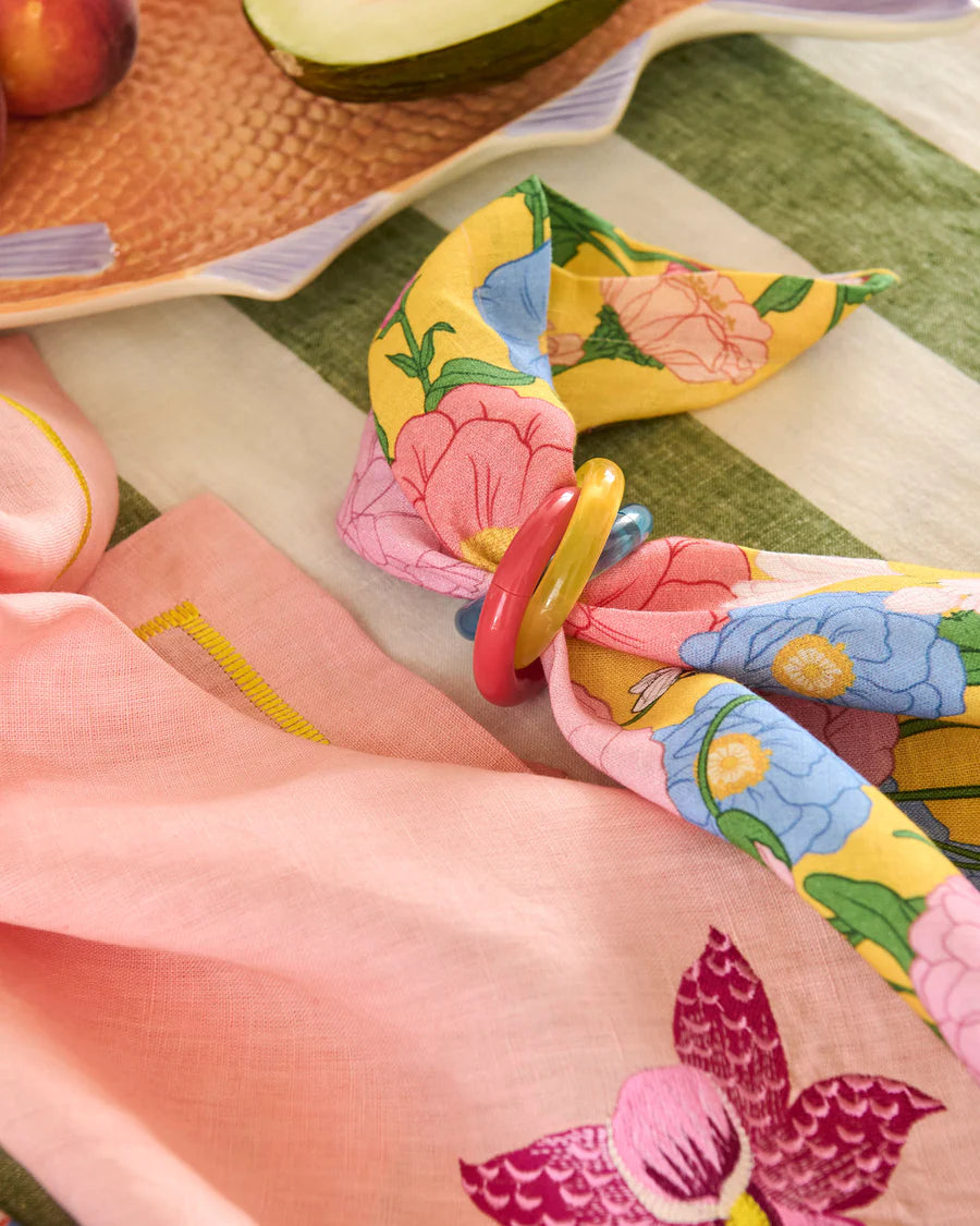 Follow The Sun Yellow 4P Napkin Set - Kip & Co.