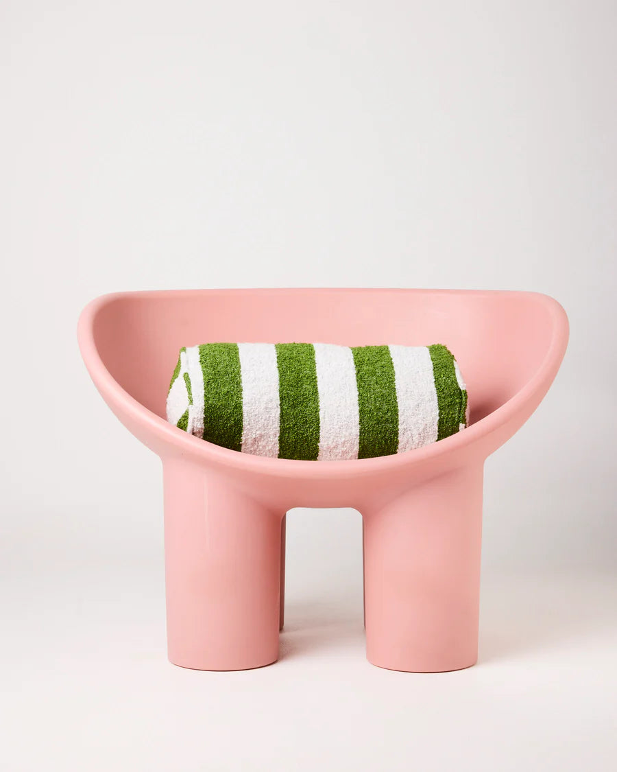 Moss Stripe Boucle Bolster Cushion - Kip & Co.