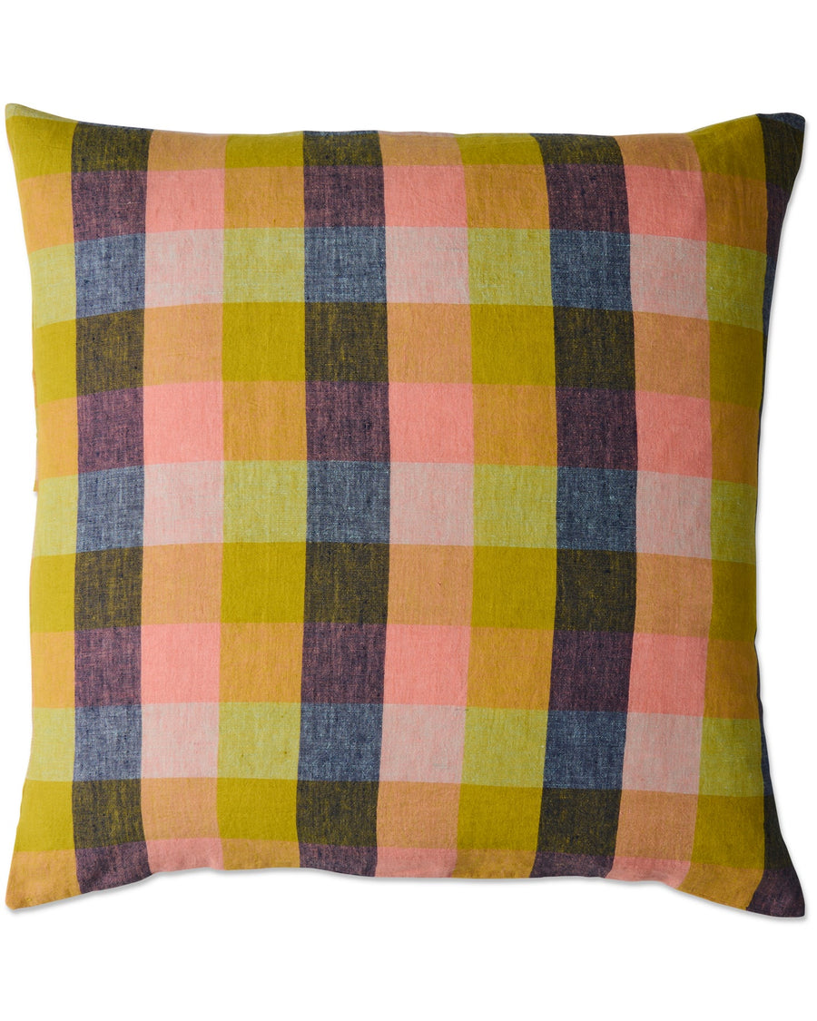 Florida Tartan Linen European Pillowcase Set - Kip & Co.
