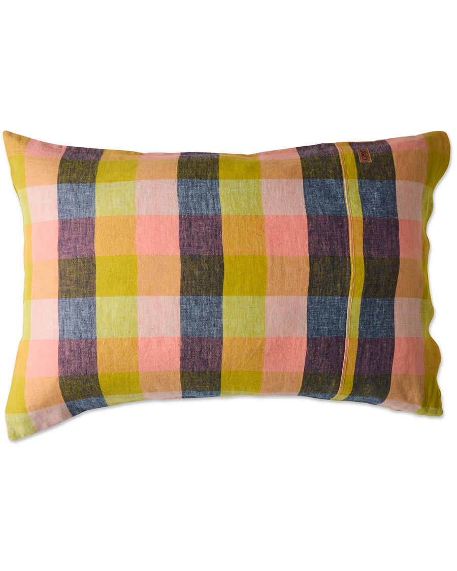 Florida Tartan Linen Pillowcase Set - Kip & Co.