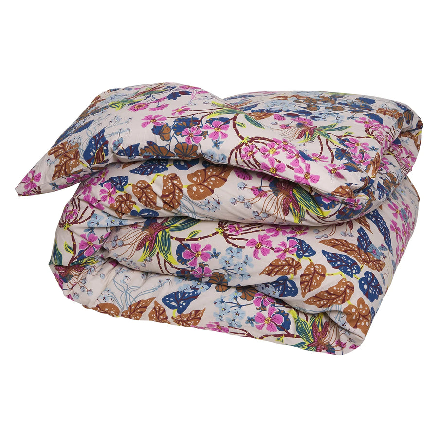Genevieve Cotton Quilt Cover - Almond - Sage & Clare