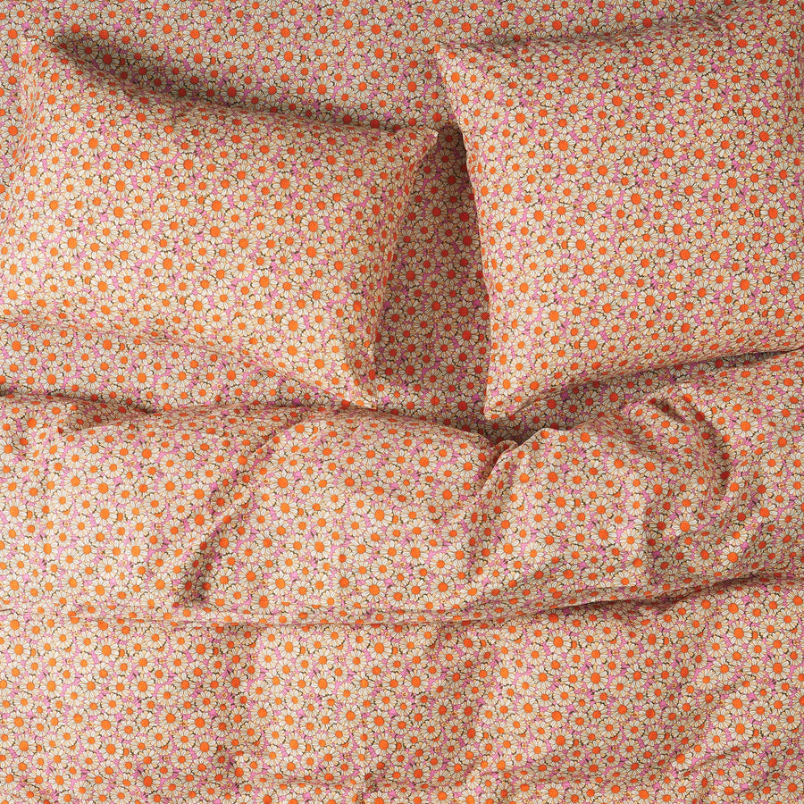 Posie Cotton Euro Pillowcase Set - Dahlia - Sage & Clare