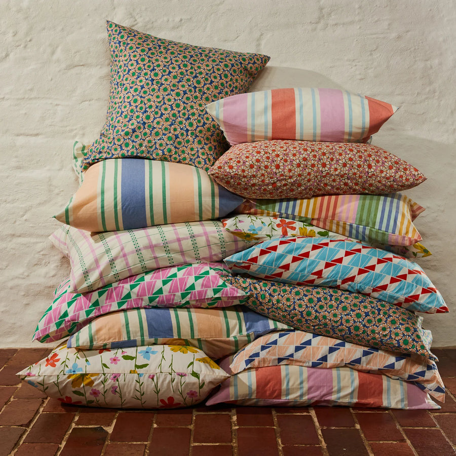 Posie Cotton Euro Pillowcase Set - Dahlia - Sage & Clare